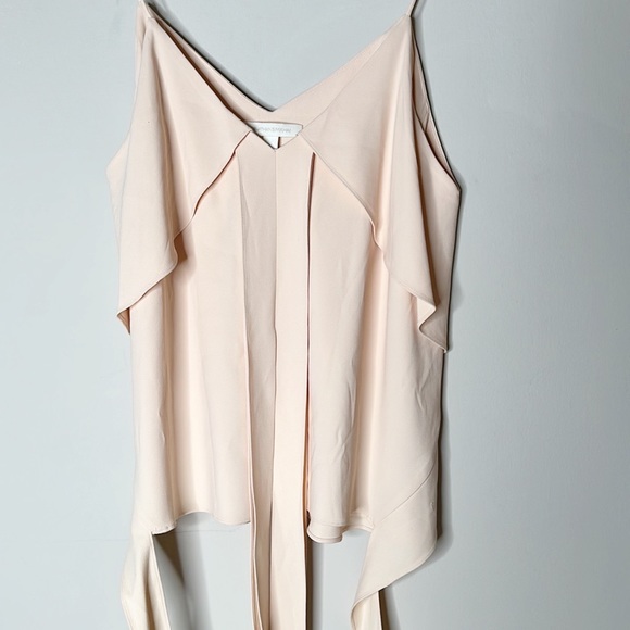 Jonathon Simkhai Silk Crepe Hanging Tank Top Blouse Apricot women size Medium - Picture 3 of 7